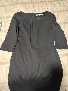 Trina Turk Black Long-Sleeve Sheath Dress
